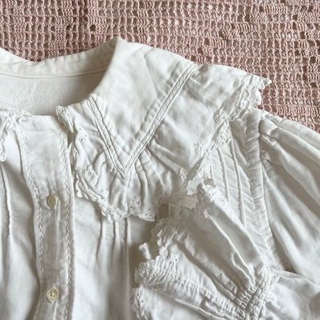 〈antique〉sailor collar cotton blouse