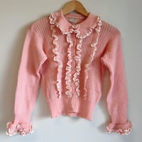 〈vintage〉made in Italy/frill design cardigan