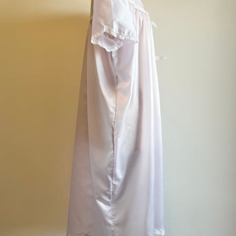 〈vintage〉puff sleeve & scallop hem lingerie gown