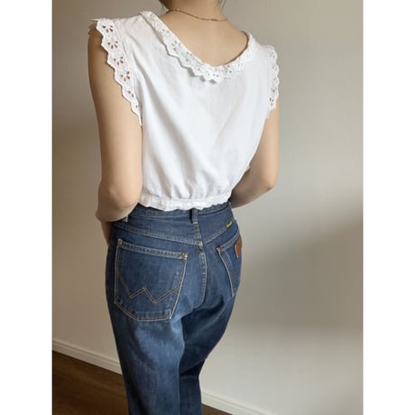 〈vintage〉eyelet sleeve tip blouse