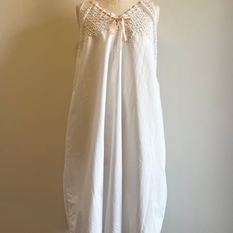 〈antique〉cotton onepiece rudder lace