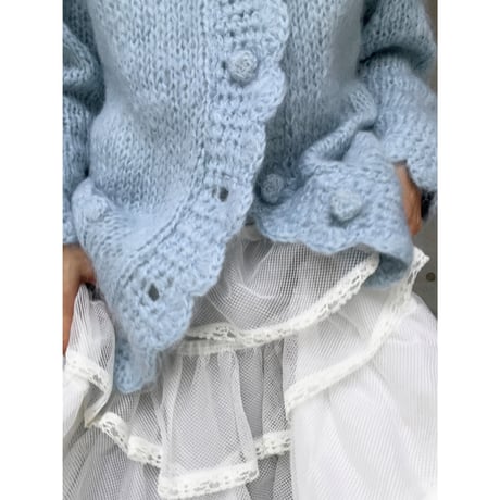 〈vintage〉made in Italy/scallop collar cardigan
