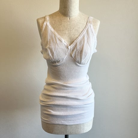 〈vintage〉Europa made rib camisole