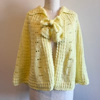 〈vintage〉knit cape with bow