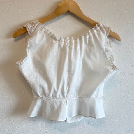 〈antique〉rudder lace & embroidery corsetcover blouse