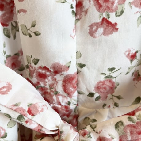 〈vintage〉rose pattern tiered dress