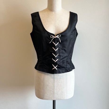 〈vintage〉made in France / lace up bustier