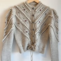 〈vintage〉rose embroidery cardigan