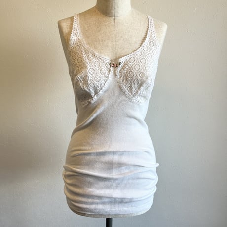 〈vintage〉Europa made rib camisole