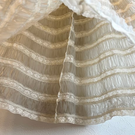 〈vintage〉shirring design sheer skirt