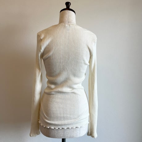 〈vintage〉made in Italy/rib cutsew