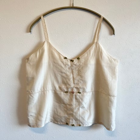 〈vintage〉silk camisole with rococo ribbon