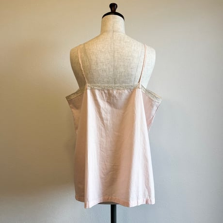 〈vintage〉flower embroidery cotton camisole
