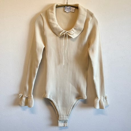 〈vintage〉rib knit leotard