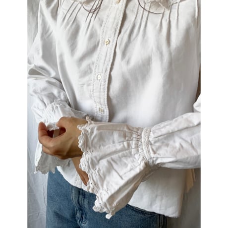〈antique〉sailor collar cotton blouse