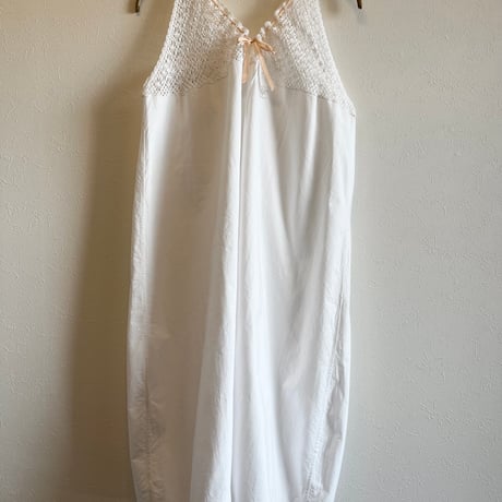 〈antique〉cotton onepiece rudder lace