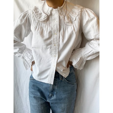 〈antique〉sailor collar cotton blouse