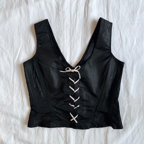 〈vintage〉made in France / lace up bustier