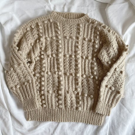 〈vintage〉 random design gold lame sweater