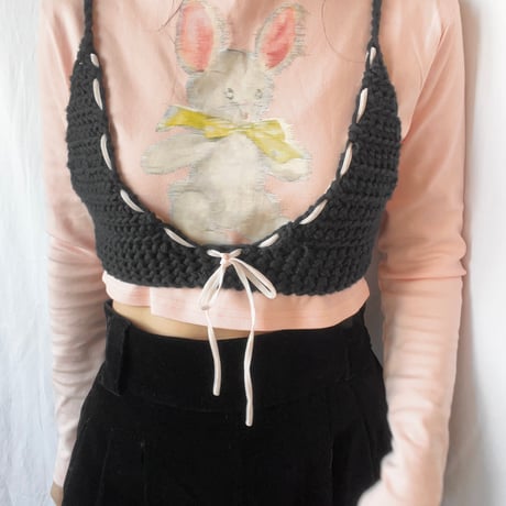 〈vintage〉knit bustier