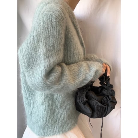 〈vintage〉sailor collar mohair cardigan