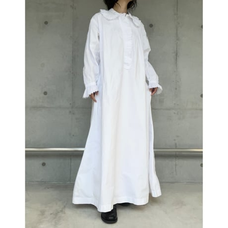 〈antique〉big collar cotton dress