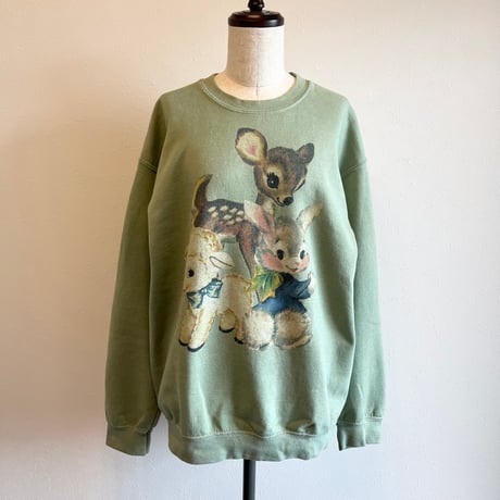 〈vintage〉fancy animals print sweat