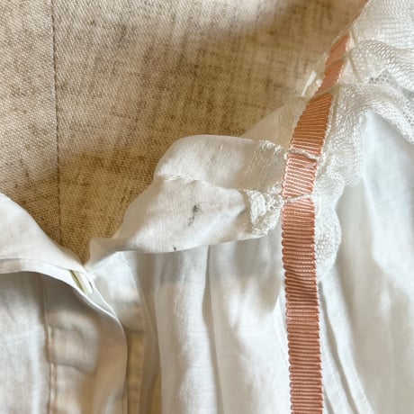〈antique〉cotton blouse with ladder lace