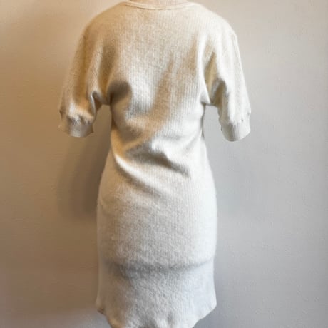 〈vintage〉angola knit onepiece