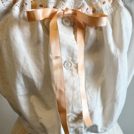 〈vintage〉ladder lace cotton blouse