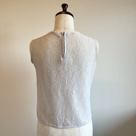〈vintage〉pail blue lace tops