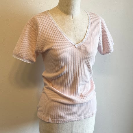 〈vintage〉baby pink cotton cutsew