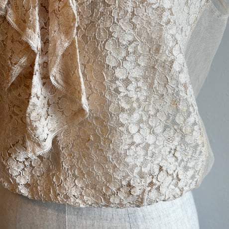 〈antique〉ribbon design lace tops