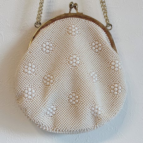 〈vintage〉pearl parts chain bag