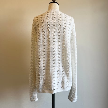 〈vintage〉eyelet design crochet cardigan