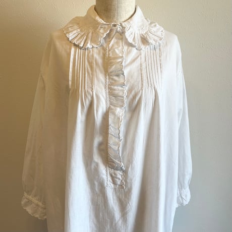 〈antique〉big collar cotton dress