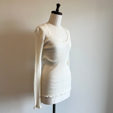 〈vintage〉made in Italy/rib cutsew