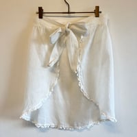〈antique〉cotton organdy apron