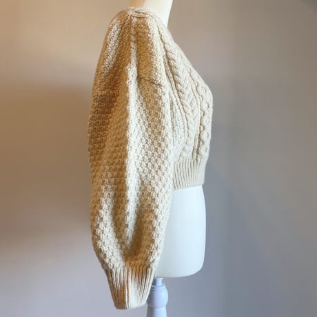 〈vintage〉made in Ireland/volume sleeve fisherman sweater