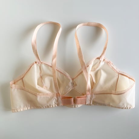 〈vintage〉peach pink sheer bra