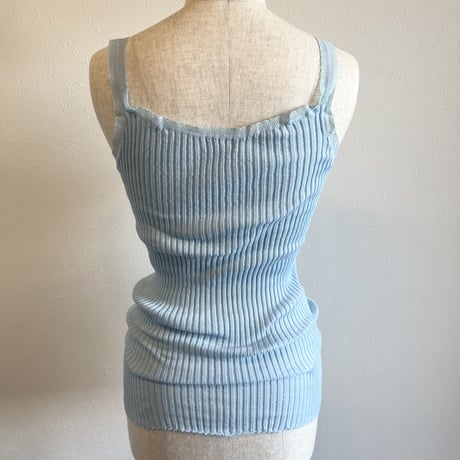 〈vintage〉Europa made rib camisole