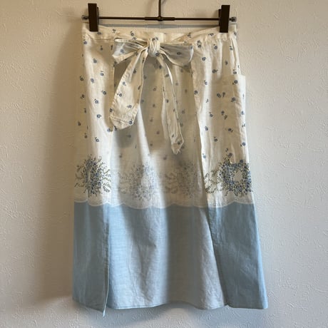 〈vintage〉flower wreath pattern apron
