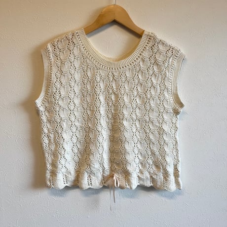 〈vintage〉made in Italy / rudder lace crochet vest
