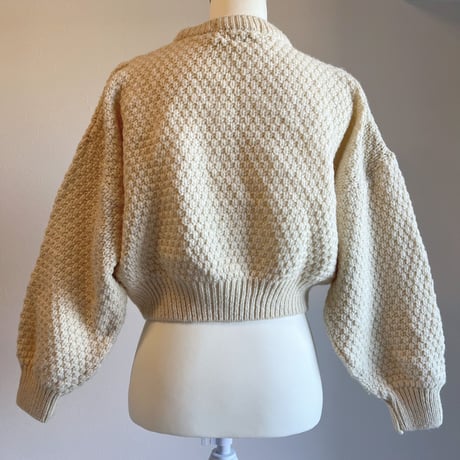〈vintage〉made in Ireland/volume sleeve fisherman sweater