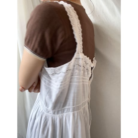 〈vintage〉Europa made rib cutsew