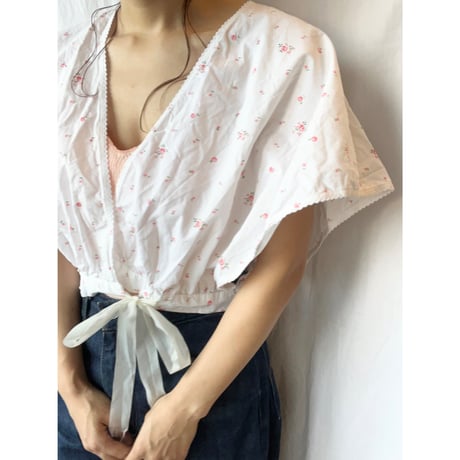 〈antique〉cachecoeur cotton blouse