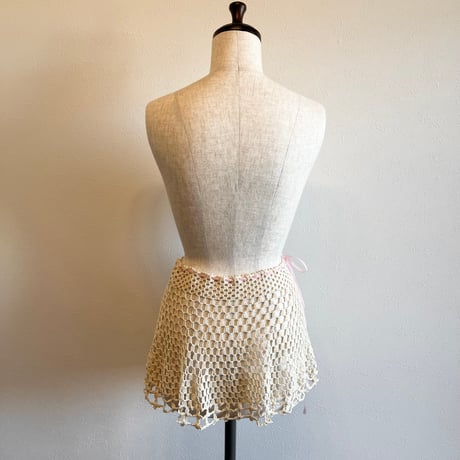 〈antique〉crochet skirt with ladder lace