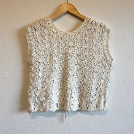 〈vintage〉made in Italy / rudder lace crochet vest