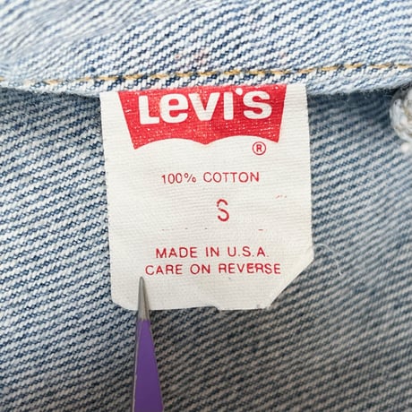 〈vintage〉made in USA/"Levi's" embroidery patch denim jacket