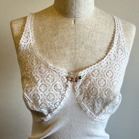 〈vintage〉Europa made rib camisole